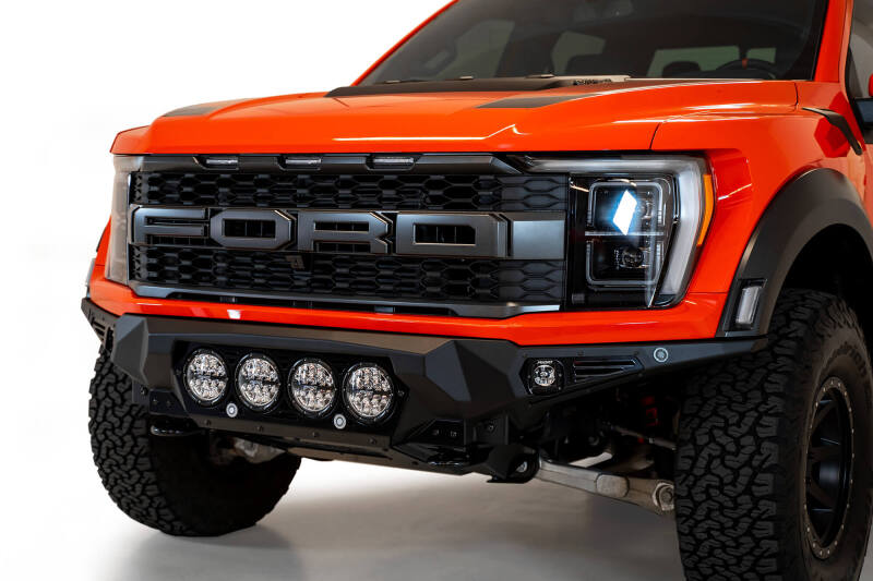 Ford Raptor Bumper - Front - Addictive Desert Designs - Bomber - Hammer Black with Satin Black Panels - `21-`27